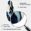 «Abstract Geode Marble Blue I», art mural incurvé en métal, impression asymétrique moderne sur métal-105569207