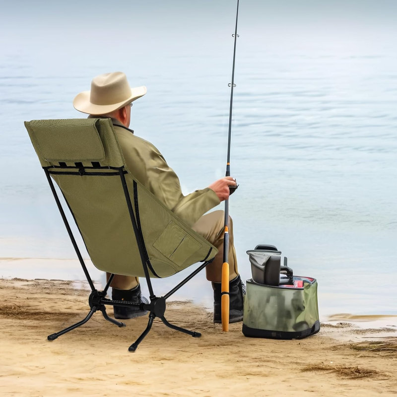 Breider Folding Camping Chair, Green