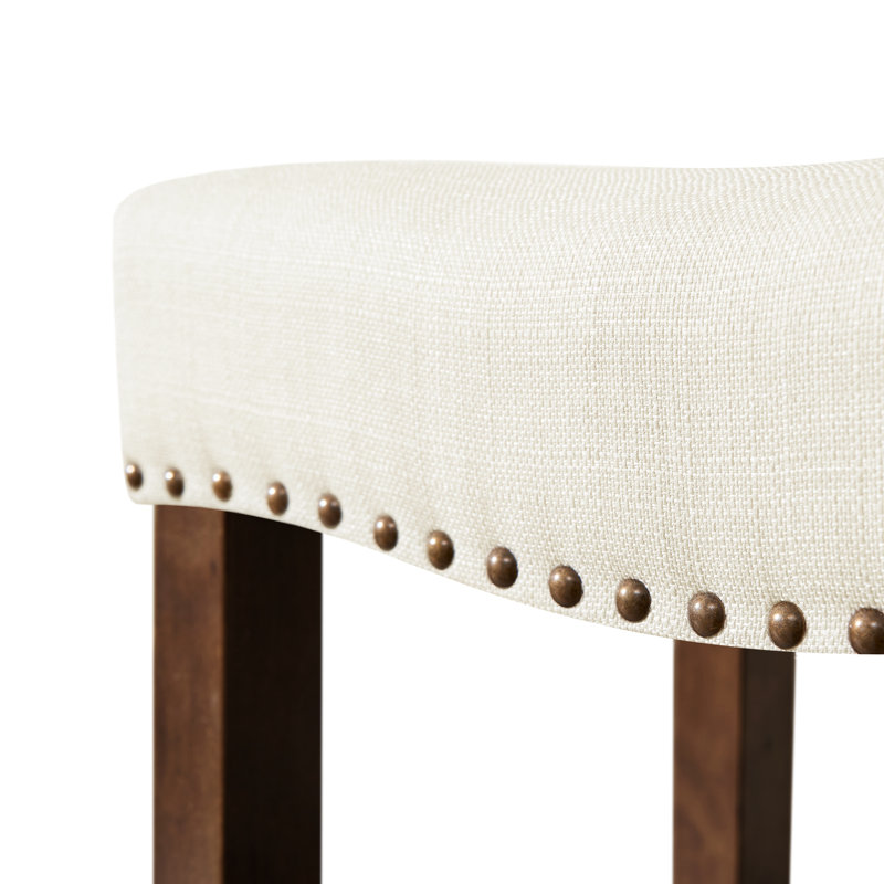 Tabouret de bar moderne avec siège en bois Jaeshon, Blanc, Tabouret de bar (siège d'une hauteur de 29,75 po), 1