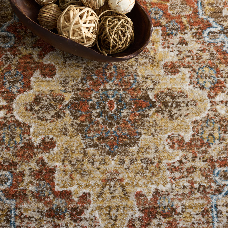 Broomhedge Bijar Performance Oriental Rug, Runner 2'3" x 16', Brown/Rust