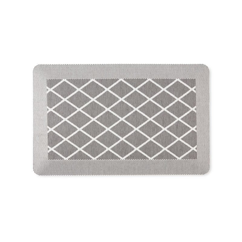 Tapis de cuisine Martha Stewart, Rectangle 1 pi 7,6 po x 2 pi 8 po, Gris clair