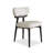 Black + White Solid back side Chair(Set of 2)