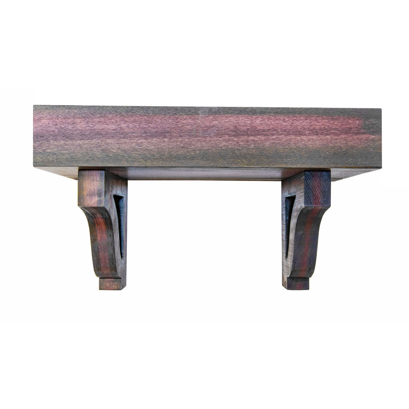 Tablettes flottantes en peuplier avec corbeaux, H 12 po x l 58 po x P 8 po
