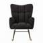 Fauteuil oscillant berçant rembourré en tissu avec structure en métal-1925475667