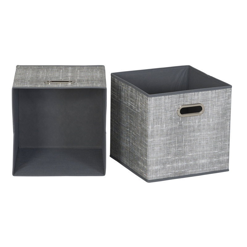 Bacs de rangement en tissu, Mélange gris