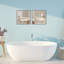 Ensemble de giclée encadrée 2 pièces Relaxing Neutral Bath, design par Carol Robinson-938821493-938821495