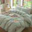 Ensemble de housse de couette rayé 100% coton délavé DONEUS-113054932-113054925