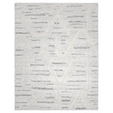 Abstract Area Rug in Light Gray/Black