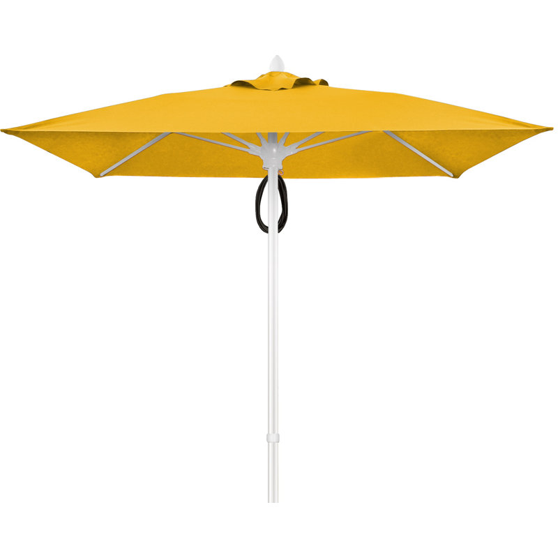 Parasol de marché carré 7,5 pi Prestige, Blanc, Jaune tournesol