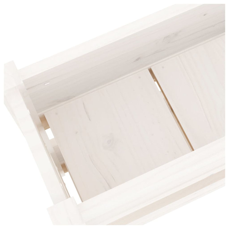 Angustias Self-Watering Wood Raised Garden Bed, 66cm H x 112cm W x 25cm D, White