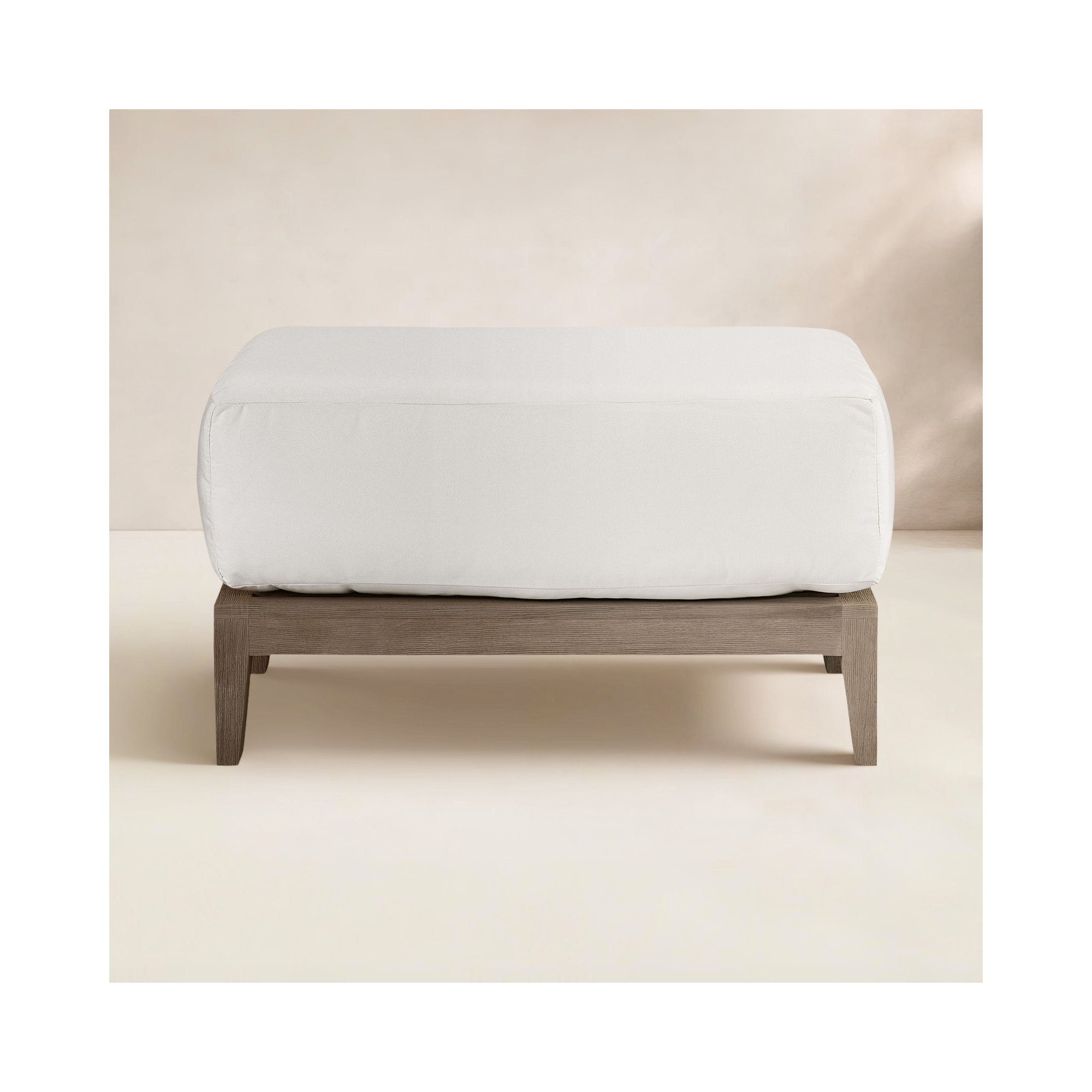 Middleway Teak Outdoor Ottoman with Sunbrella® Cushion