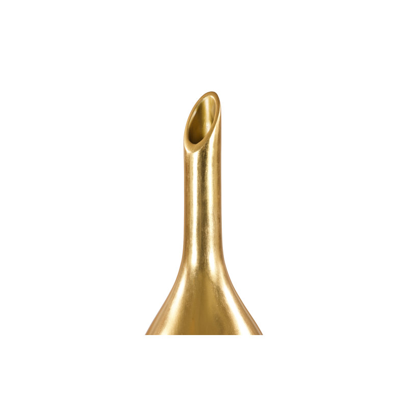 Vase en résine 28 "Laura, Feuille d'or
