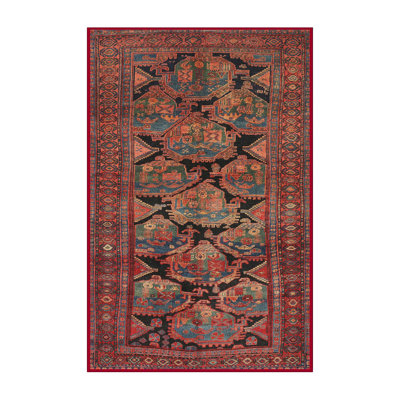 Tapis traditionnel rouge / noir / bleu