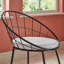 Delwood Upholstered Counter Stool with Metal Frame