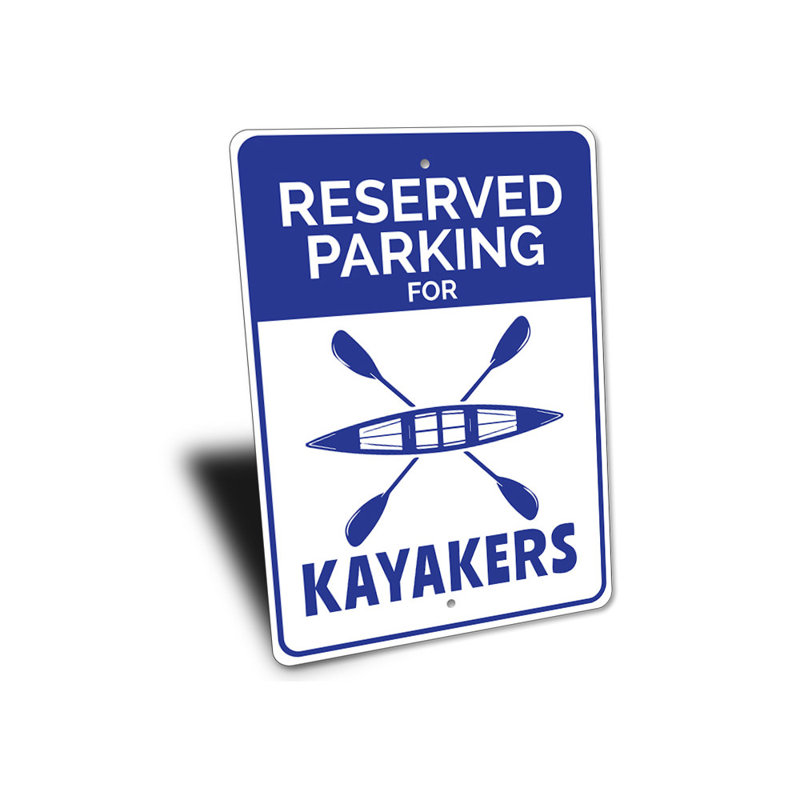 Panneau de signalisation en aluminium Kayaker, H 14 po x l 10 po x P 0,04 po