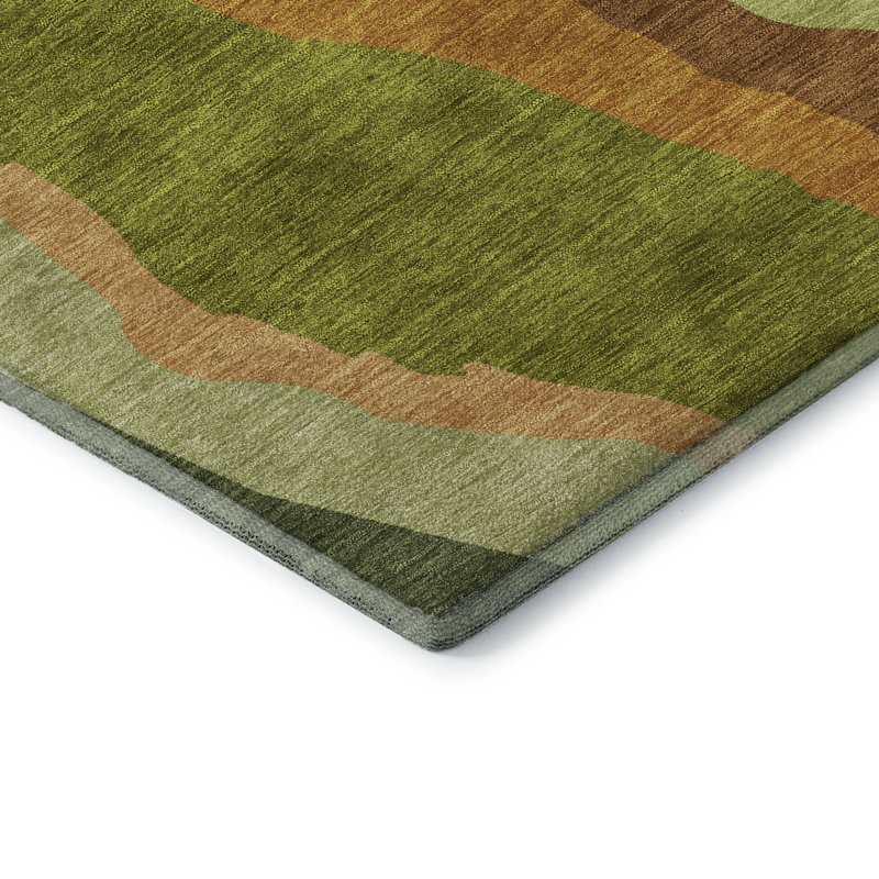 Premium Machine Washable Cossette AMF1047 Waves Rug, Rectangle 9' x 12'