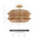 16 In. 2-light Bohemian Woven Rope Semi-flush Mount Ceiling Light