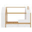 Lit plateforme simple en bois massif avec tiroirs et tablettes, conception enfantine pour les chambres confortables et organisées-183097064