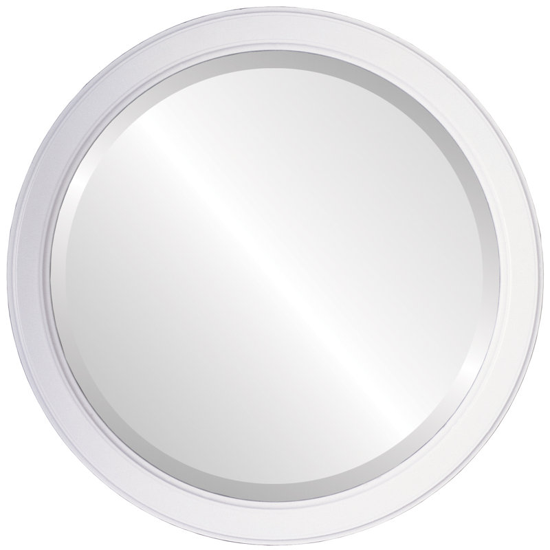 Midville Wood Flat Wall Mirror, 15" H x 15" W