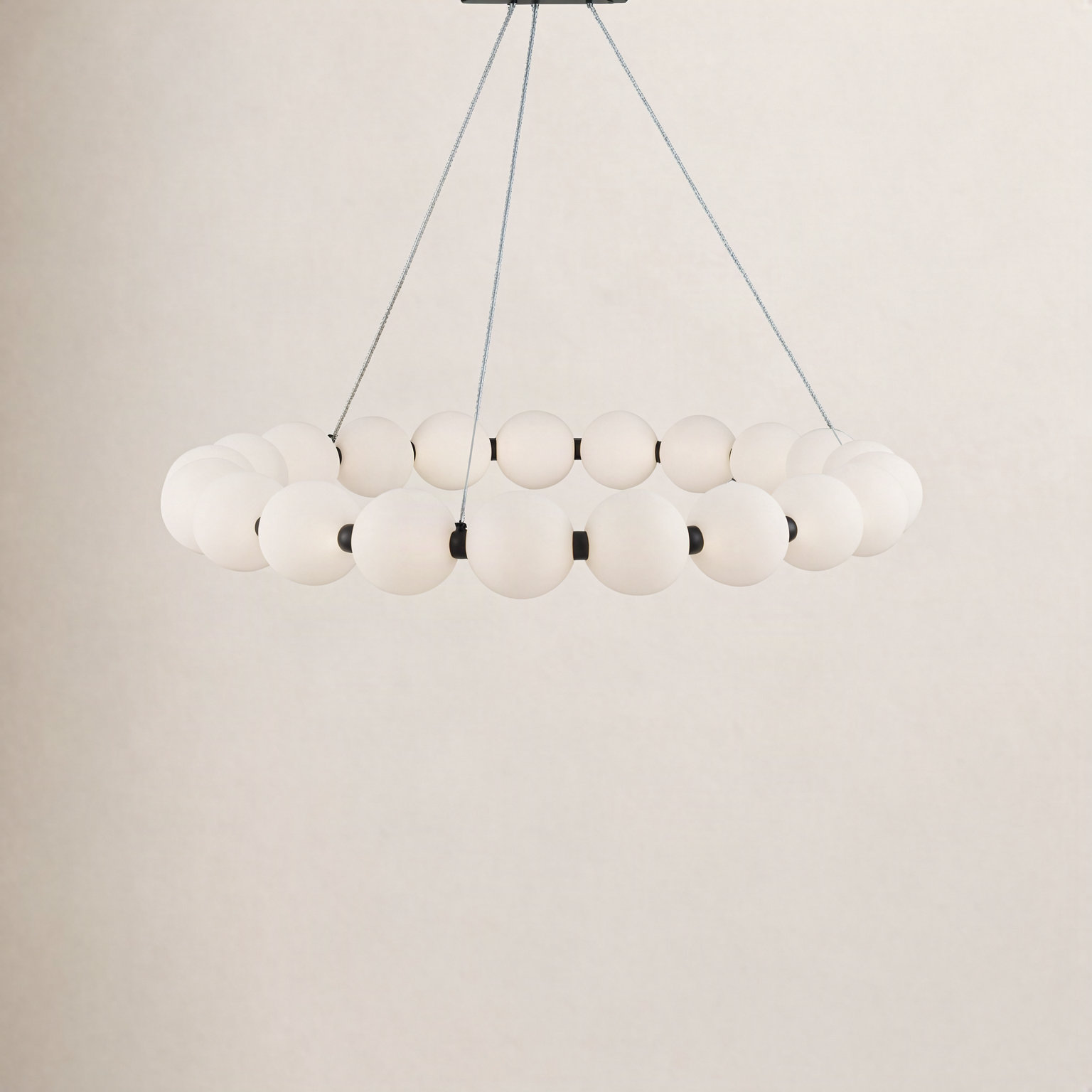 Minza 21-Light Chandelier, Black, 103" H x 33" W x 33" D