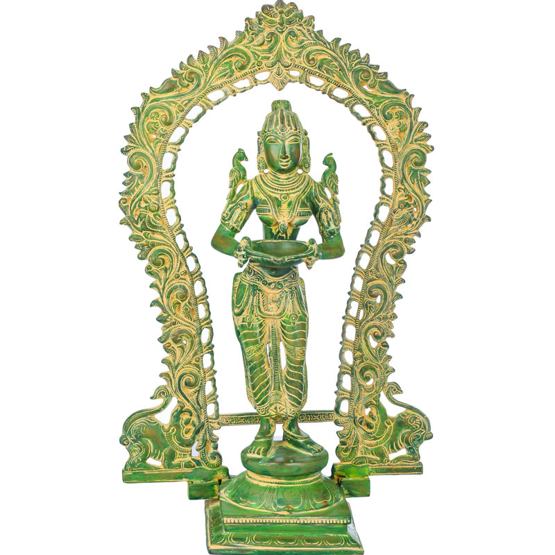Figurine Deepalakshmi décorée Prabhawali