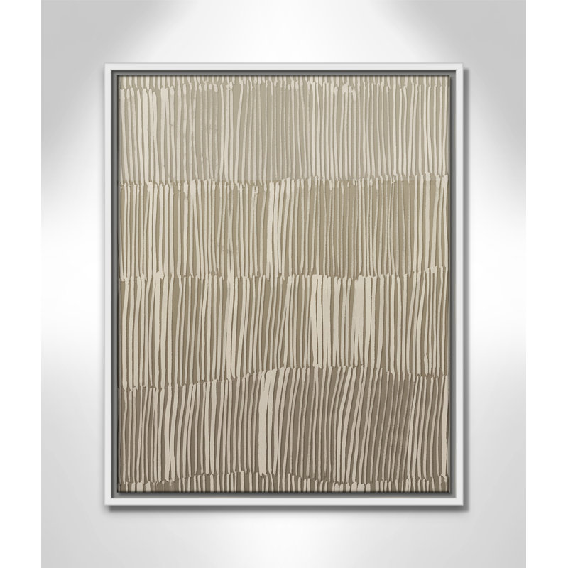 Linear Calm II Print par , H 21,5 po x l 17,5 po, Flotteur blanc