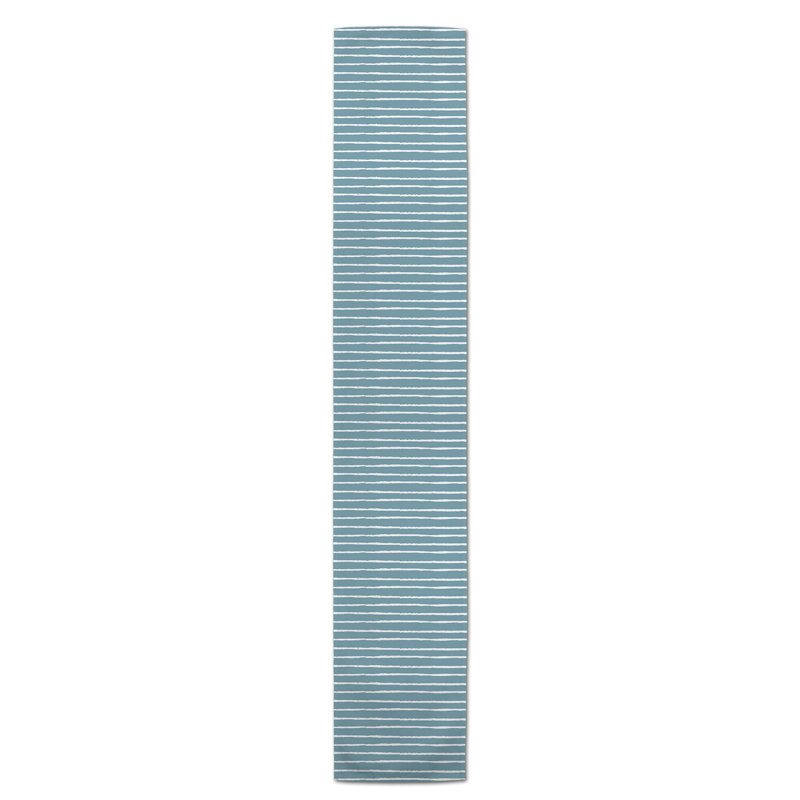 Vancouver Sketch Stripes Table Runner, 72" x 16", Sky Blue