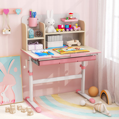Bureau d'écriture à hauteur réglable pour enfants avec bureau inclinable