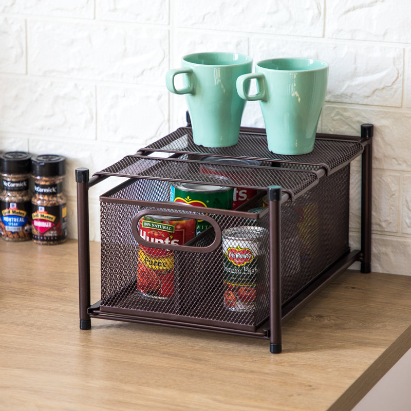 Skillern Steel Cabinet Shelving Rack, Oil-Rubbed Bronze