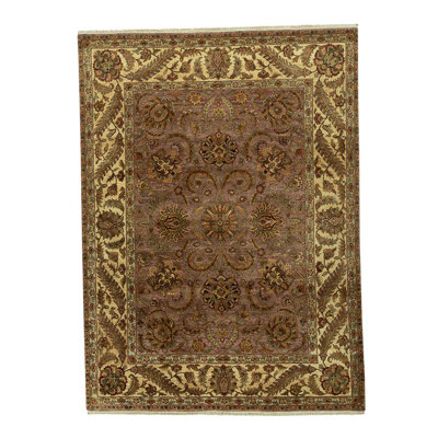 Wool Oriental Area Rug in Gold