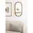 Meliora Wood Framed Capsule Mirror with Shelf-1192783756-1192783755