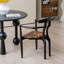 Chaise avec accoudoirs noirs 24,02 "(ensemble de 2)