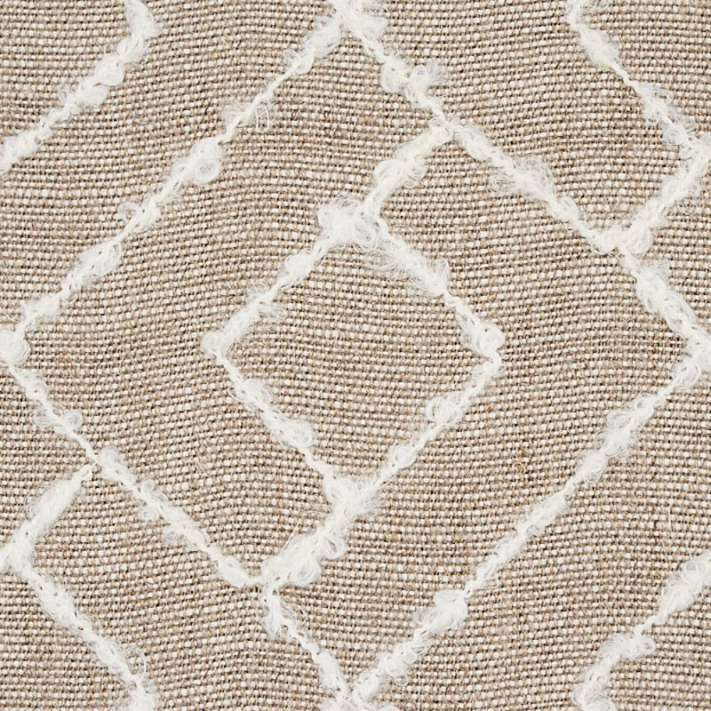Tissu brodé Durant, Naturel