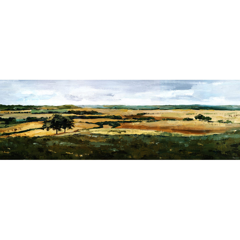 Hill Top View by Parvez Taj - Wrapped Canvas Painting, 38cm H x 114cm W x 3.81cm D