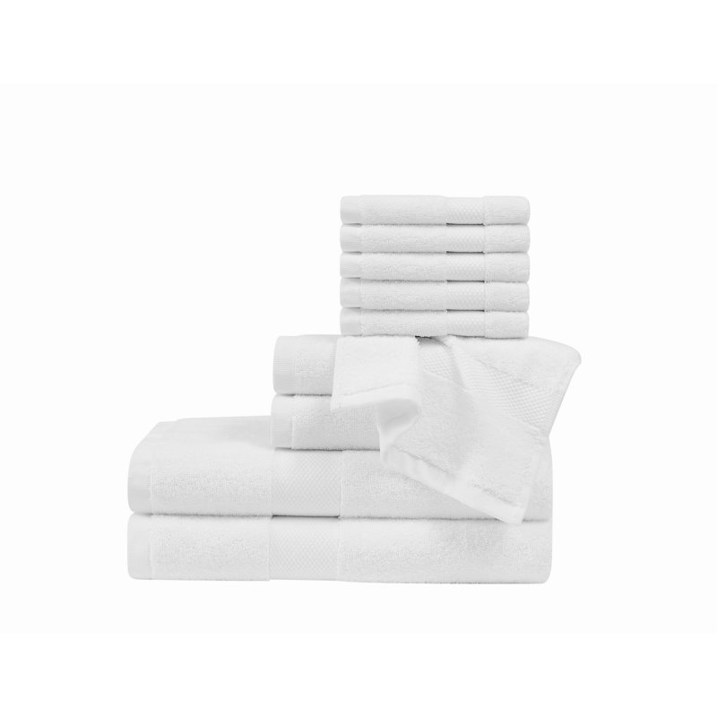 Ensemble de serviettes turques 10 pièces Cannon, Blanc