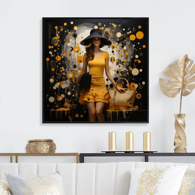 " Yellow Fashionistas Dream Pointillism II "