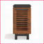 Table basse 13 po scandinave avec rangement dissimulé noir bicolore Bourbon, entièrement assemblé