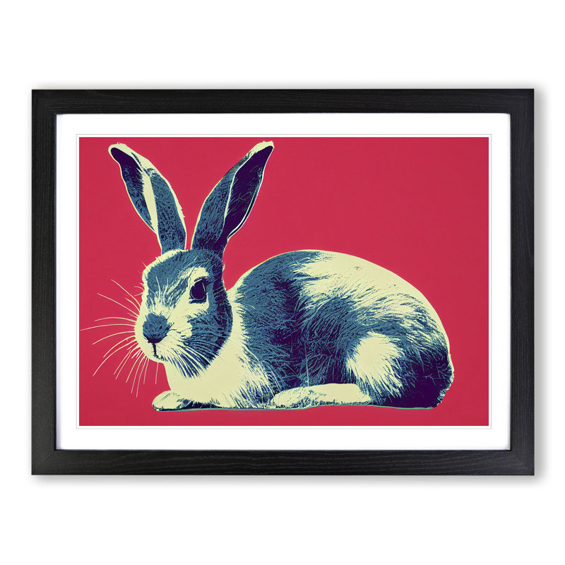 Pop Hare - Single Picture Frame Print, 34cm H x 46cm W x 2cm D