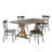 Cann Rustic Pine Frame Concrete Veneer Top Dining Table Set - Stripe Concrete Veneer Top Table And 4 Chairs-931102586