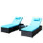 Ensemble de chaises longues d'extérieur 3 pièces-1945950658