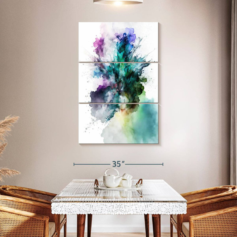 Avery Green Smoke Splash, 65" H x 42" W