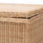 Commode tressée en rotin naturel avec couvercle relevable - Banc de rangement de style bohème côtier pour l'organisation de la chambre à coucher, du vestibule ou du salon