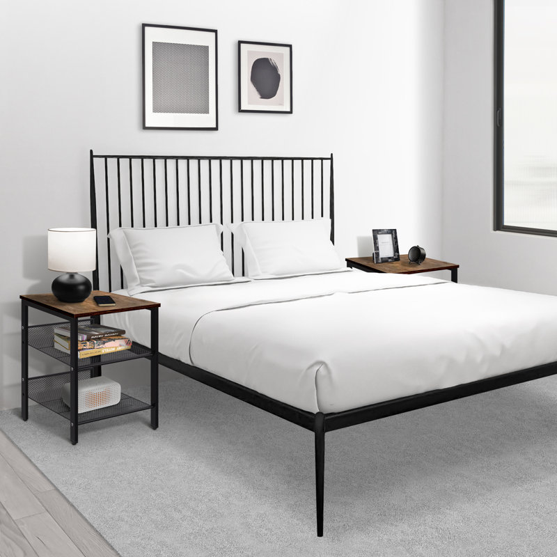Messai 15.7'' W Metal Nightstand