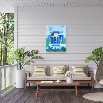 Bolog Moroccan Garden On Canvas Print
