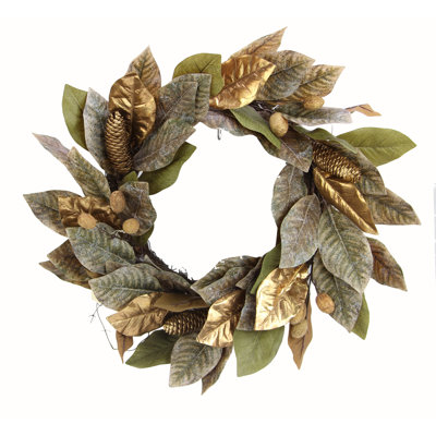 Faux Magnolia 21'' Wreath