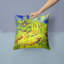 Coussin décoratif intérieur/extérieur vert alligator