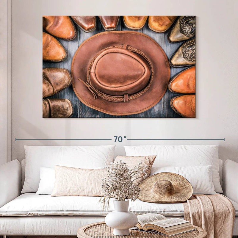Lelar Cowboy Boots And Hat, 34" H x 51" W