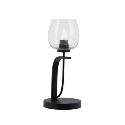 Lampe d'appoint Authur Cavella, fini noir mat avec verre de 6 po