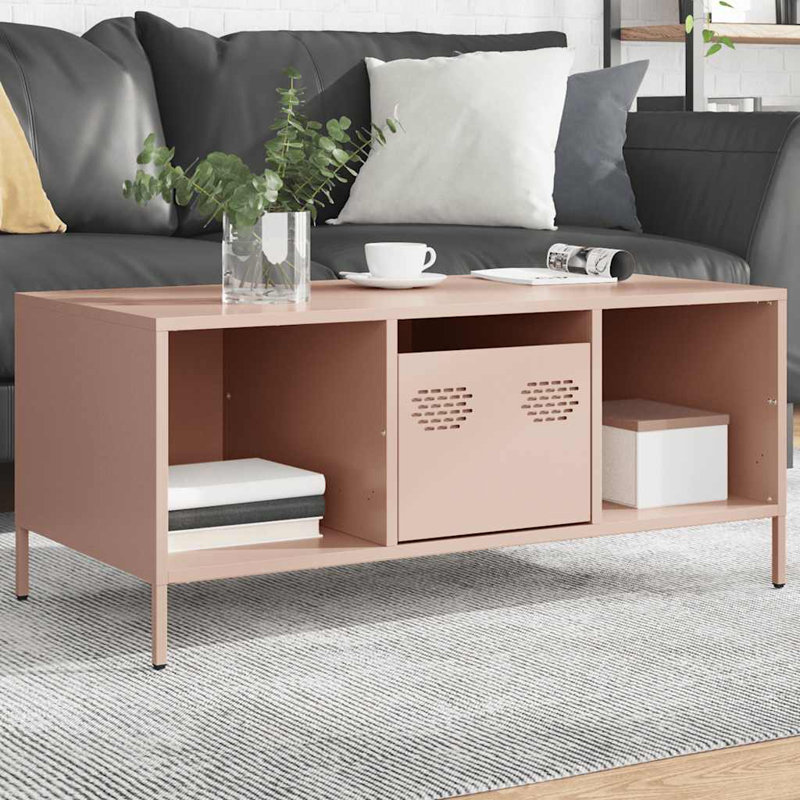 Alizai Coffee Table with Storage, Pink