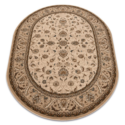Oval Derly Oriental Wool Area Rug